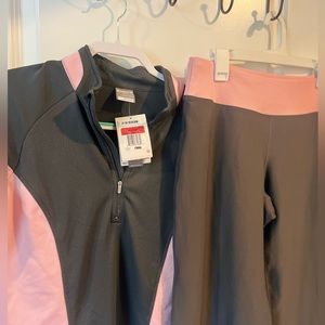 Nike track suit pink and gray grey